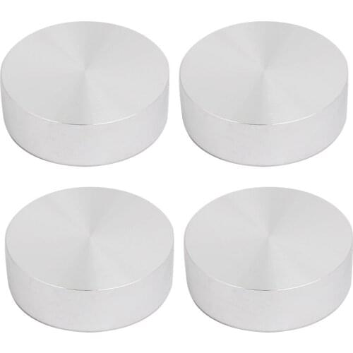 Uxcell 4pcs 30mm Dia 10mm Thickness M8 Thread Aluminum Disc Hardware for Glass Table