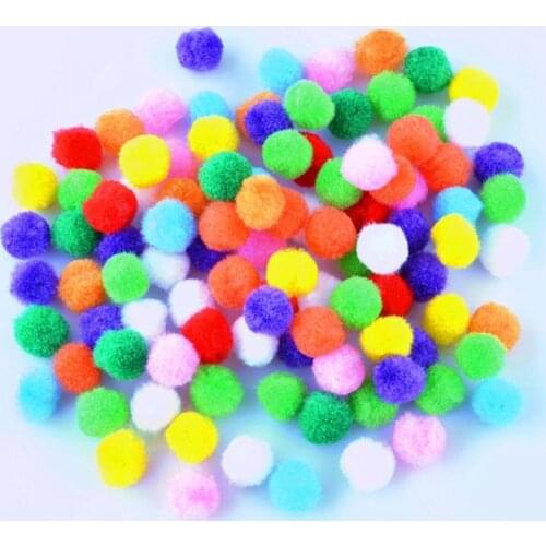 Free shipping-500pcs/lot Multicolour Random DIY Decoration Ball 12mm Fur Ball Pompon Home Decor Decorative Flowers Crafts K01304