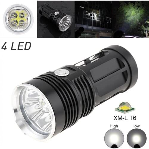 1200LM 4 x XML T6 LED Waterproof Outdoor 3-Mode Flashlight Torch Lamp for Camping