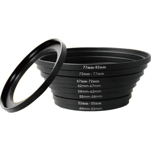 High Quality 49 52 55 58 62 67 72 77 82 mm Lens Step Up Down Ring Filter All Camera Adapter Set