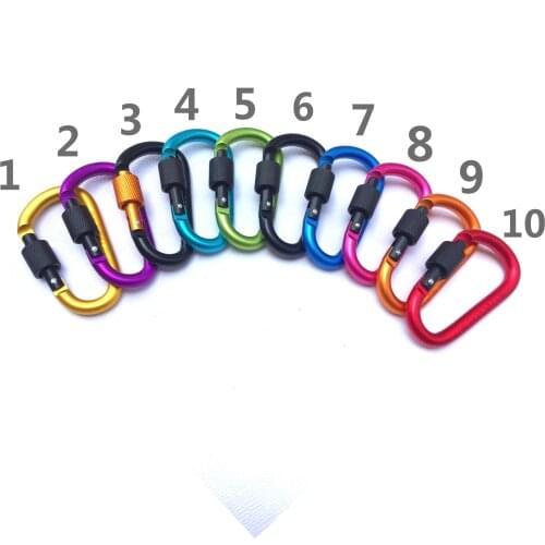 High Quality Bold 8CM with Lock D Type Carabiner Fast Hanging Nut Buckle Hanging Buckle Aluminum Backpack Hanging Buckle