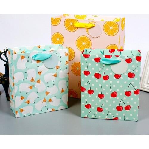 Plant Sheep Handbag Cherry cookie Gift Bag candy paper packaging flower gift box пакетики для упаковки Коробка для подарков 10pc