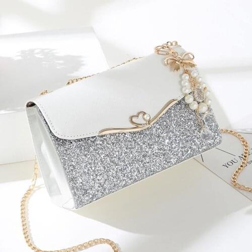 Women 's Bag 2021 New Internet Celebrity Chain Fashion Messenger Shoulder Bag All -Matching Sequin Phone Bag