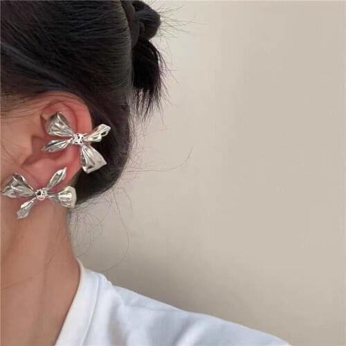 Womens Earings Alloy Bow Shape Ear Stud Temperament Fashion Earrings 2021 New Style Hypoallergenic Fashion Charm Earrings