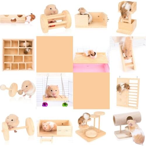 2021 Mew Hamster Chew Toys Accessories Pet Natural Wooden Hamster Toys