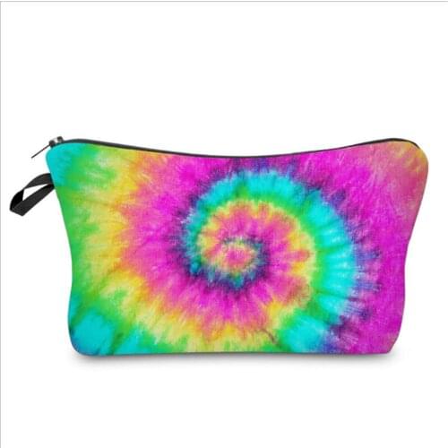 2021 Tie dye Dumpling Shaped Make Up Bag Multifunctional Pillow Bag Customized Make Up Bag