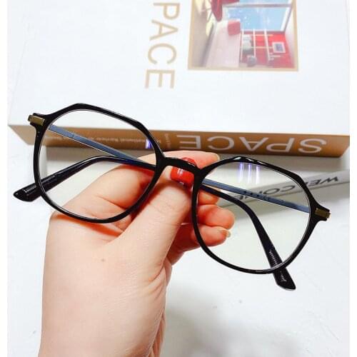 2021 Anti-Blue Light Glasses Women Men Eyeglasses Polygon Transparent Spectacle Eyewear Optical Computer Glasses Frame