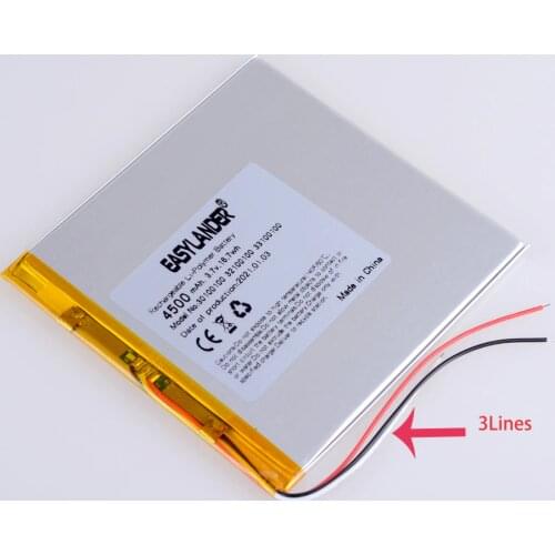 3Wires 30100100 308696 3.7V 4500mah lithium polymer battery prestigio grace 7788 4g prestige 4g the tablet