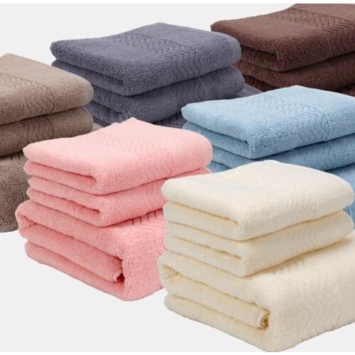 3pcs/set Cotton Bath Towel Set jogo de toalhas de banho 1pc Bath Towel for Adults Men 34*73cm and 34*34cm Face Towel Terry havlu