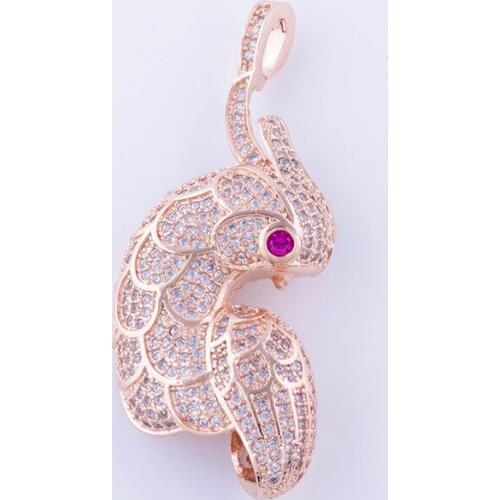 Supplies For Jewelry Cute Zircon Bird Charms For Jewelry Making Big Copper Micro Pave Animal Charms Pendants Bijoux Berloques