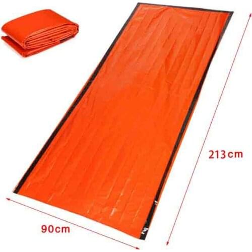 Emergency Sleeping Bag PE Aluminium Film Lightweight Portable Cold Proof Thermal Mat Camping Blanket