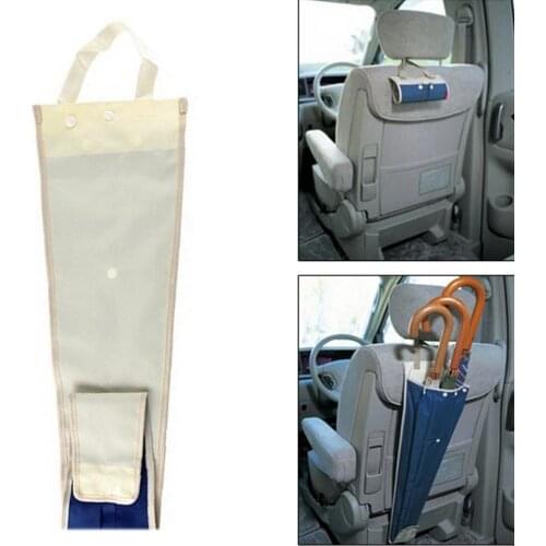 Auto Car Back Seat Headrest Umbrella Holder Foldable Storage Bag Organizer Pouch
