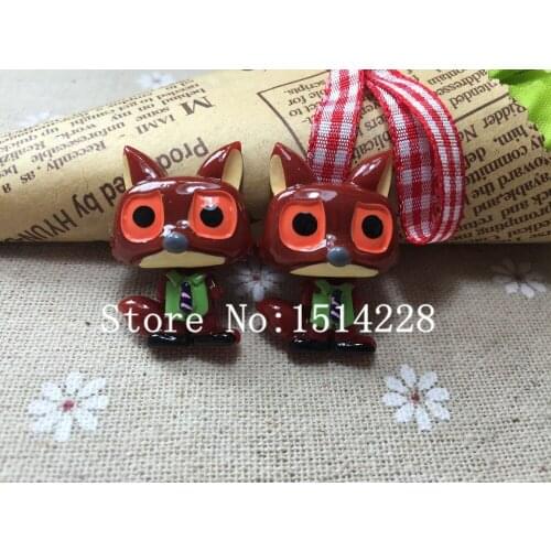 Free shipping! The fox of the famous movie character.Resin Flatback Cabochon for phone decoration ,DIY22*31mm
