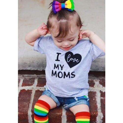 I love My Moms Print Kids tshirt Boy Girl t shirt For Children Toddler Clothes Funny Tumblr Top Tees Drop Ship CZ-4