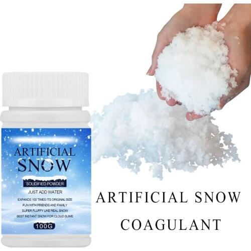DIY Artificial Fake Fluffy Faux Snow Powder Coagulator for Wedding Decoration