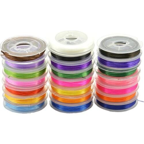 0.5mm 10meters Multi Color DIY Crystal Beading Stretch Elastic Thread Cord Transparent Beading Wire/Cord/String Jewelry Making