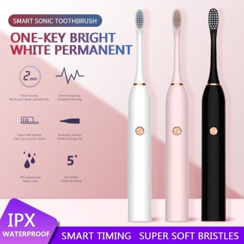 Electric Toothbrush Smart Sonic Vibration Non-rechargeable Travel Waterproof Electronic Toothbrush TSLM1