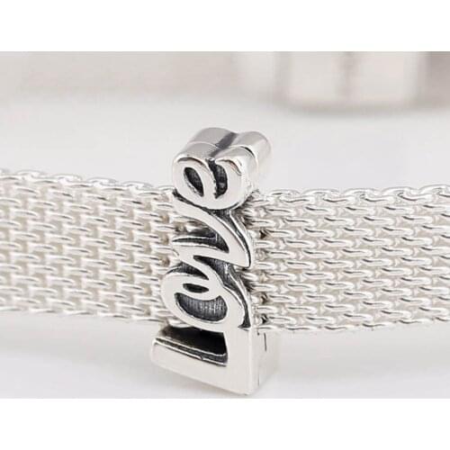 Authentic S925 Silver Reflexions Love Clip Stopper Charms fit Lady Bracelet Bangle For Women DIY Jewelry Making