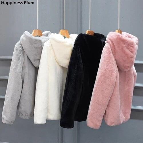 Happiness Plum Artificial Fur Coats