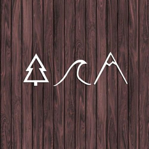 Creative Mountains And Trees Car Stickers Die Cut Decal Bumper Sticker For Windows, Cars, Trucks, Laptops