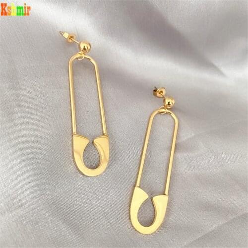 Kshmir Fashionable metal gold earrings lady retro temperament high atmosphere ear stud new earwork jewelry gift 2021