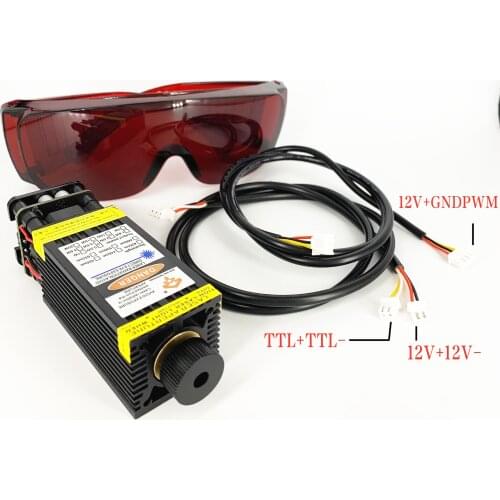 3.5W laser head 3500mw adjustable focal length laser module with TTL / PWM D-ZK3 efficient light transmission DIY free shipping
