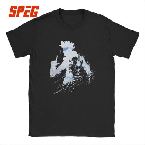 Crazy Gojo Expansion Jujutsu Kaisen Sorcery Fight T-Shirts Men Crewneck Cotton T Shirt Short Sleeve Tee Shirt 4XL 5XL Tops