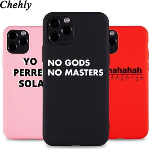 Soft Silicone Phone Case for iPhone 6s 7 8 11 Plus Pro X XS MAX XR SE Funny Letters Cases Fitted TPU Protection Accessorie Cover