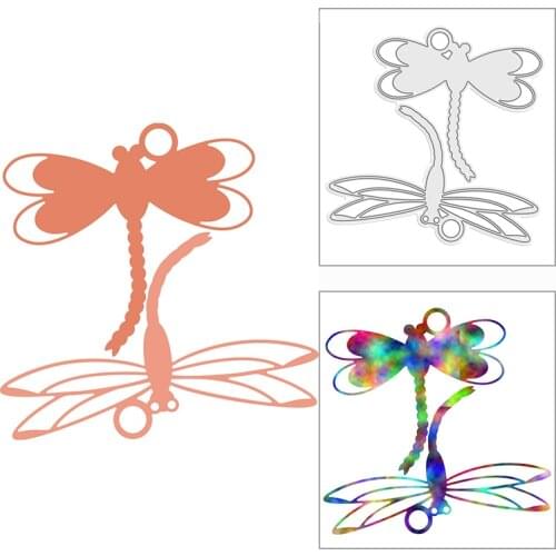 New 2021 Duo Fancy Dragonflies Metal Cutting Dies for DIY Scrapbooking Paper and Card Making Decorative Embossing Craft No Stamp