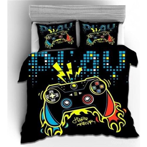 New Game Gamepad 3d Bedding Set Popular Family Gamer Pattern Bed Linen Duvet Cover Pillowcases Twin Queen King for Bedroom Decor
