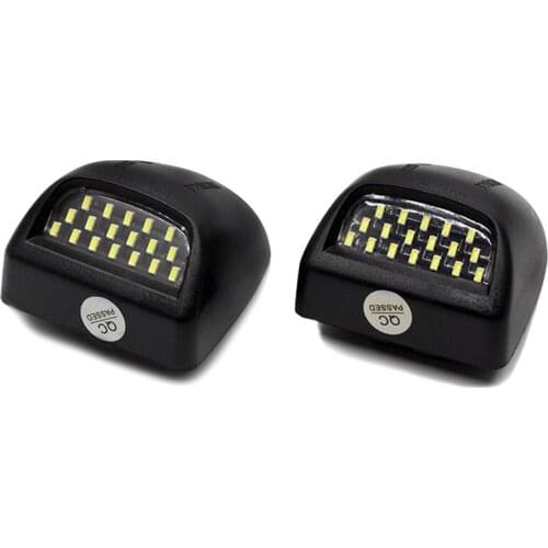 2Pcs/Set License Plate Light For Chevrolet Cadillac Escalade GMC Sierra Yukon LED Light For Car License Number Plate Light Lamp
