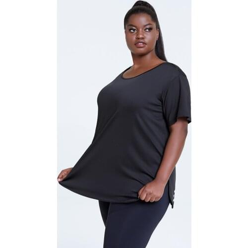 Plus Size Fitness Gym Workout Tops Women Loose Running Sport T-Shirt Female Summer Short Sleeve Quick Dry Yoga Shirts 4XL