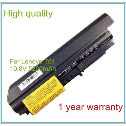 6 cell Replacement Laptop Battery For T61 T61p 14.1" standard screens and 15.4" widescreen