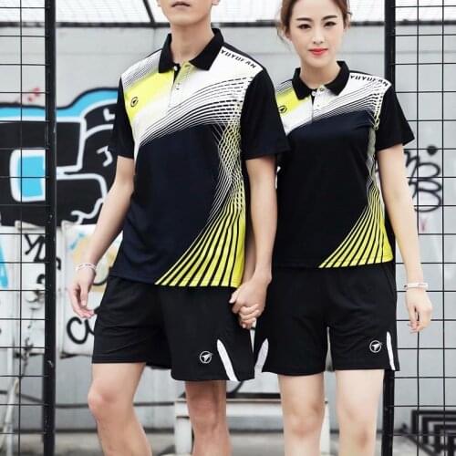 Sportswear Quick Dry breathable badminton POLO shirt ,Women/Men table tennis shirt team game sports golf volleyball T Shirts