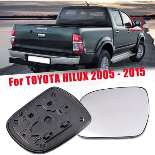 Car Side Rearview Mirror Glass for TOYOTA HILUX 2005 - 2015 Anti-fog Side Wing Mirror Glass No Heated with Back Plate