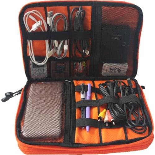 QuickDone Storage Bag Travel Set Waterproof Portable Ipad USB Data Cable Earphone Wire Pen Power Bank Organizer HG0549
