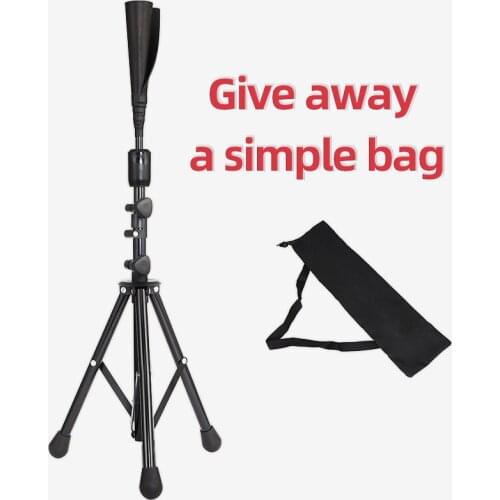 Batting Tee, Tripod Stand Rubber Tee for Batting Training Practice with Carry Bag