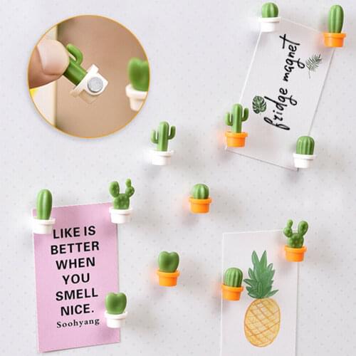 6 Pcs Funny Cartoon plant Cute Fridge Magnet Sticker Refrigerator Home Decoration