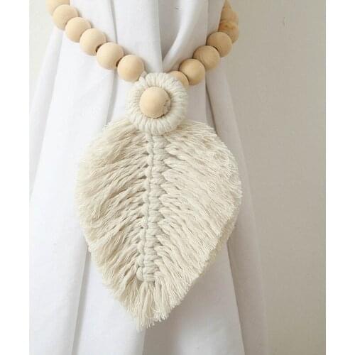 Curtain Tiebacks Handmade Macrame Cotton Tassels Hanging Ball Home Living Room Balcony Bedroom Weddings Decoration