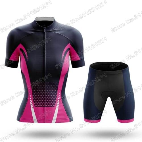 2021 Women Cycling Clothing Bicycle Jersey Set Girl Cycle Casual Wear Road Bike Short Pant Pad Ropa Ciclismo