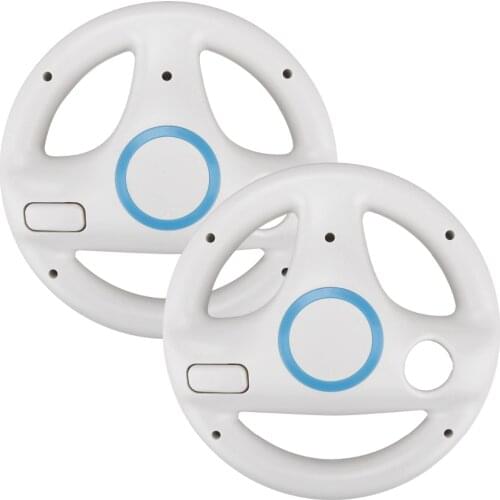 1Pcs 5 Colors Game Racing Steering Plastic Wheel for Wii Mari o Kart Remote Controller Nunchuk Innovative and Ergonoml Design