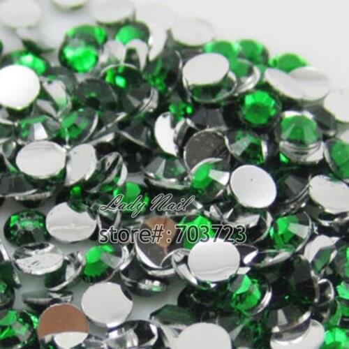 1000Pcs/Bag ss16 4mm Resin Acrylic Nail Art Glitter Rhinestones Nail Tools DIY Decoration Stones not HotfixDark Green N19