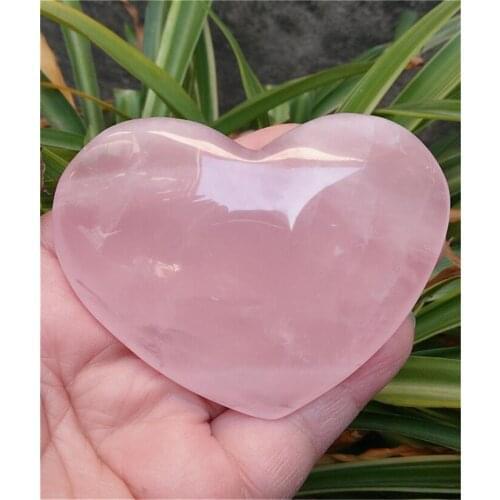 220-240g NATURAL PRETTY pink QUARTZ CRYSTAL HEART HEALING