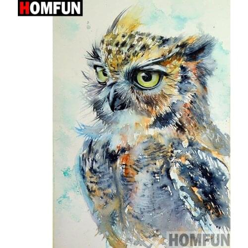HOMFUN Full Square/Round Drill 5D DIY Diamond Painting "Cartoon owl" Embroidery Cross Stitch 5D Home Decor A01553