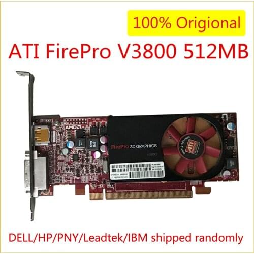 ATI FirePro V3800 512MB GDDR3 PCIE Video Card FIREPRO V3800 512MB DP-DVI Professional for Graphic Design 3D Modeling Rendering