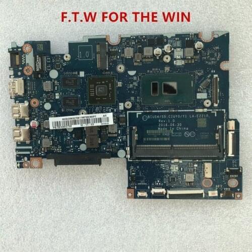 BIUS4/S5 CIUY0/Y1 LA-E221P MB para YOGA 510-14IKB Laptop Motherboard I7-7500U R5 M430 2G 5B20M32788 100% probado