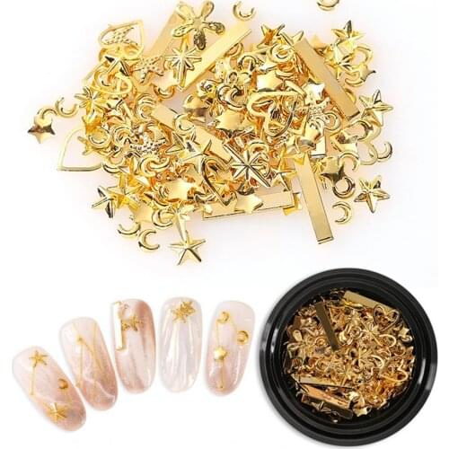 Nail Bubble Beads DIY Manicure Nail Decor Tools Round Glass Crystal Beads DIY Metal Colorful Nail Ball Sticker Ornaments Female