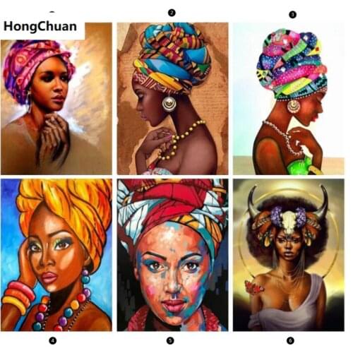 Fast delivery sexy african woman 5D DIY square/round diamond painting mosaic diamond cross stitch home decoration art gift