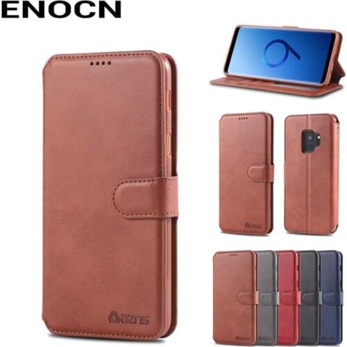 Wallet Case For Sumsang S9 Cover Case Sumsang S9 Plus Luxury PU Leather Flip Full Protector Shockproof Vintage Phone Housing