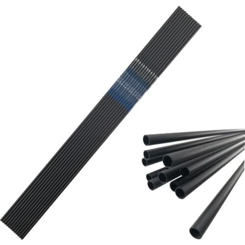 12pcs Archery Spine 300 340 400 500 600 700 800 ID6.2mm DIY Pure Carbon Arrow Shaft Outdoor Hunting Shooting Accessories